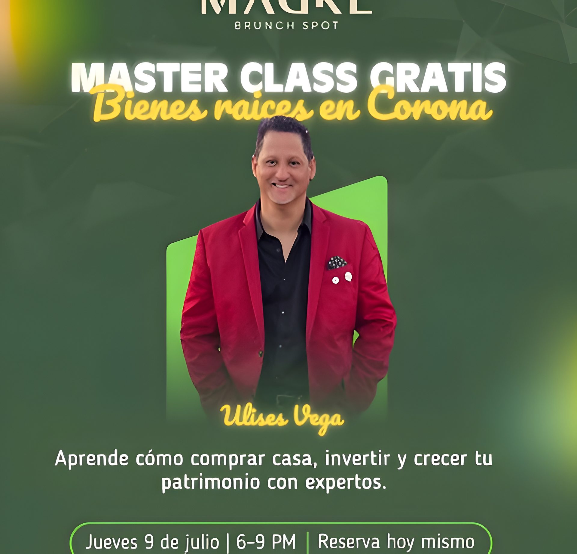 Master Class Bienes Raices y Servicios Financieros