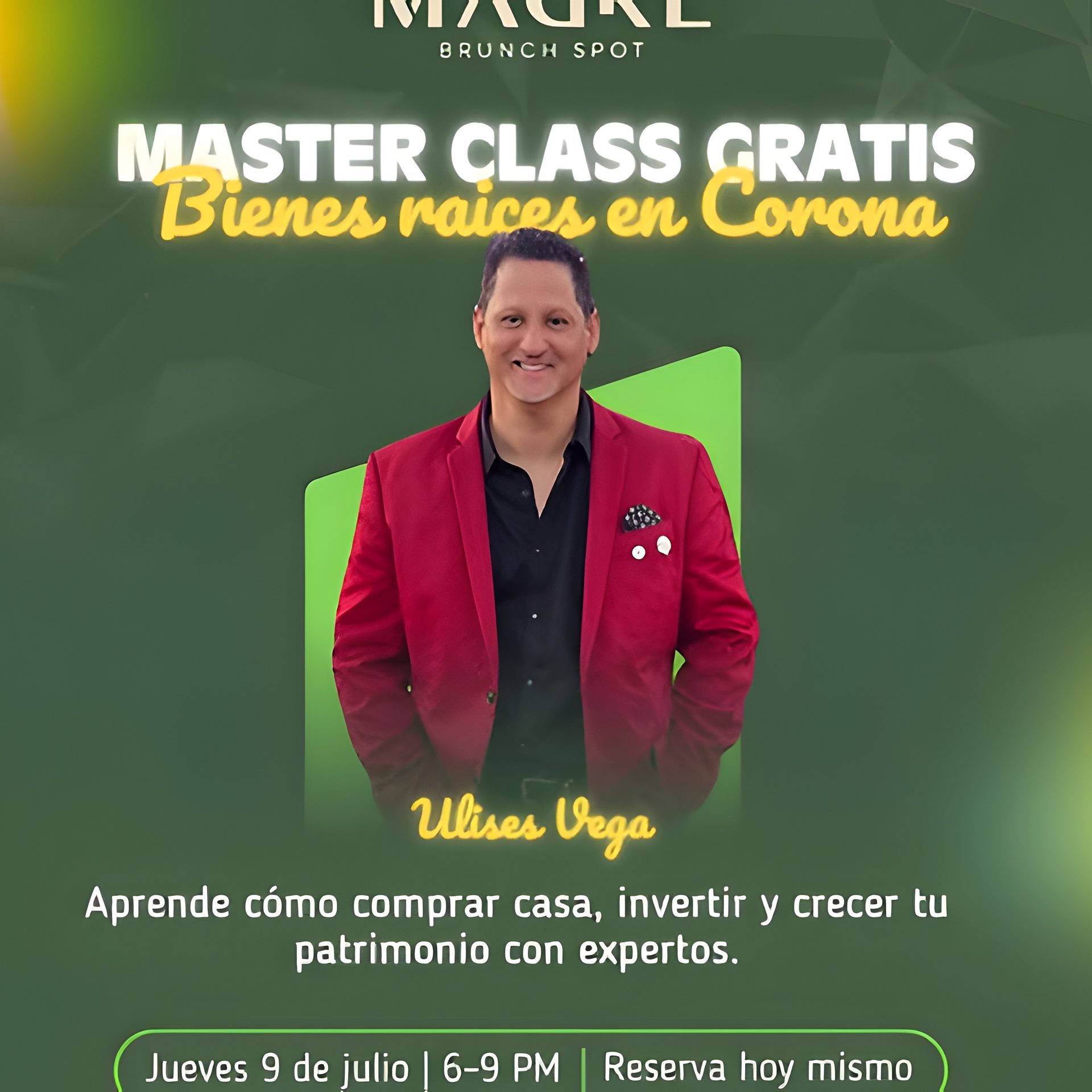 Master Class Bienes Raices y Servicios Financieros