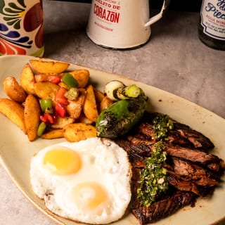 STEAK AND EGGS