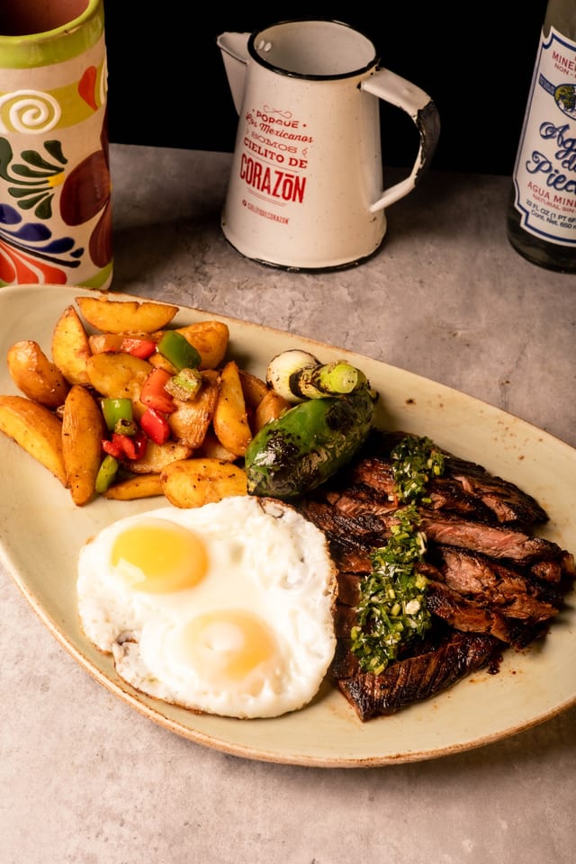 STEAK AND EGGS.